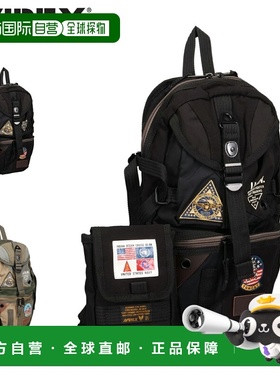 日本直邮AVIREX Top Gun 3 斜挎包单肩包男女大容量防水黑色/卡其