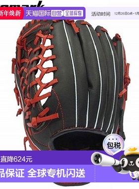 日本直邮PROMARK 3 号垒球手套 左手 全能 黑色 x 红橙色 拇指旋