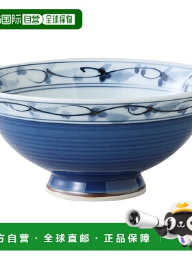 【日本直邮】西海陶器 波佐见烧 饭碗大号 菊花蓝色 70869