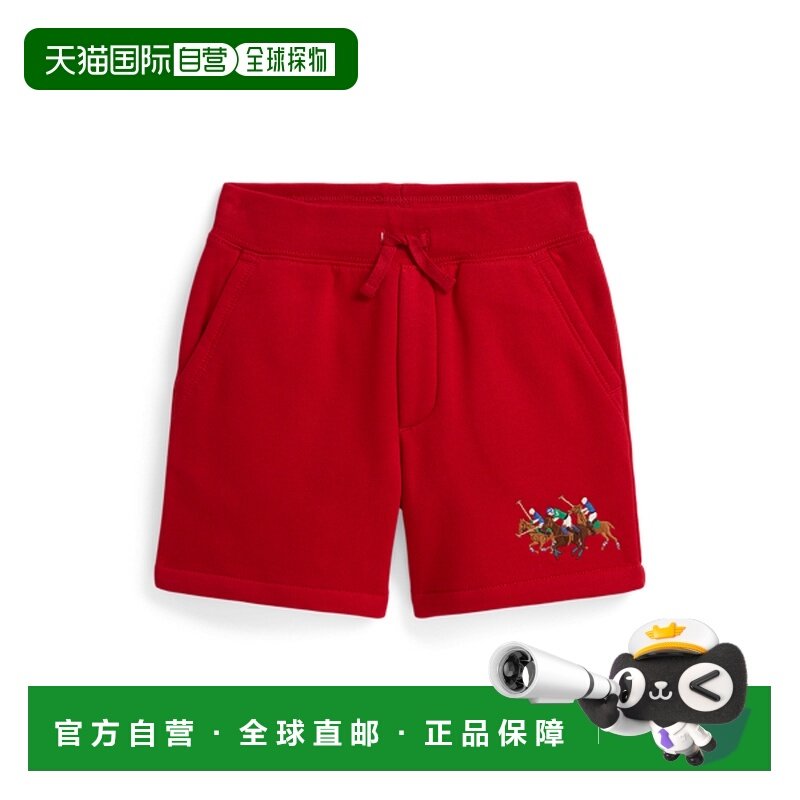 日本直邮Ralph Lauren Boys 2-7 三重马球标志抓绒短裤 [10008029,童装/婴儿装/亲子装,儿童运动裤,淘宝优惠券,粉丝福利购,淘宝优惠卷