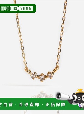 1h可退 日本直邮cui-cui K18 黄金钻石项链 三石设计 简约精致 可