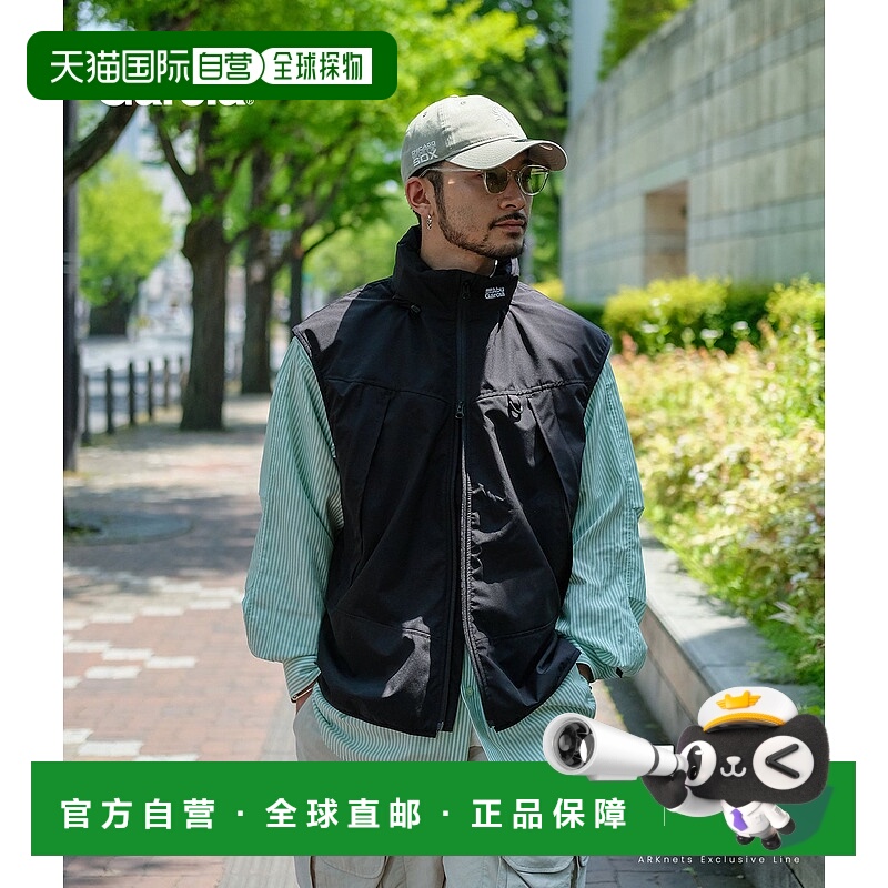 日本直邮Abu Garcia 3 层背心黑色钓鱼立领兜帽户外活动ONLYARK-0