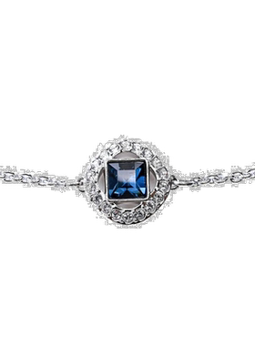 日本直邮SWAROVSKI 手链2023SS女士天使方形切割蓝银5662141