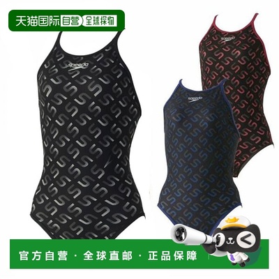 日本直邮Speedo 女士训练泳衣 Monogram 日本转体泳衣（女士泳衣S