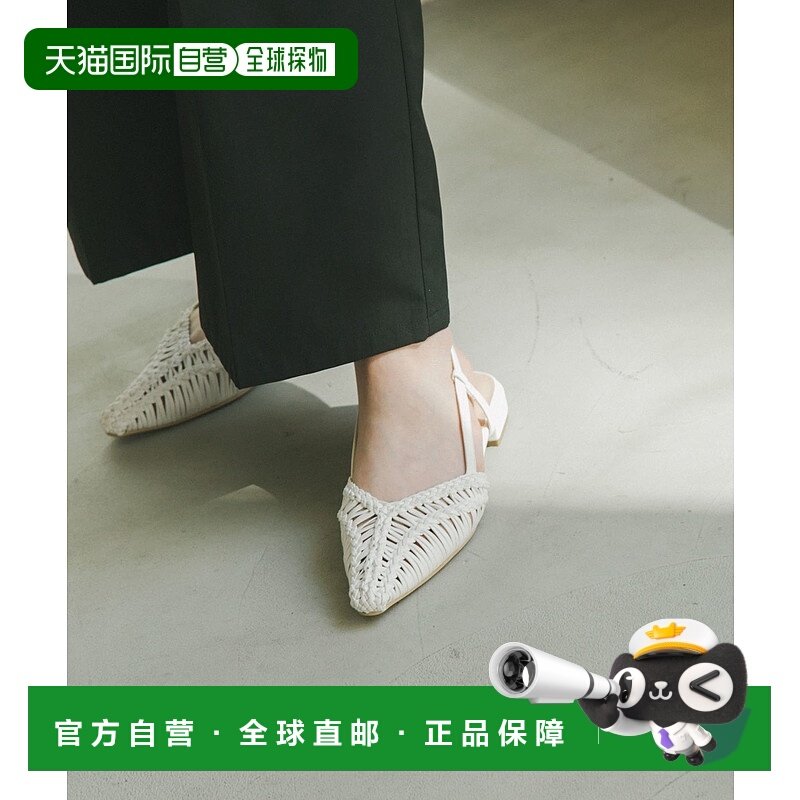 1h可退 日本直邮SENSE OF PLACE 女士编织尖头露趾凉鞋 AAA52HB10