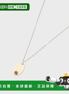 日潮跑腿COCOSHNIK 有色宝石（石榴石）椭圆形板项链套装叠戴吊坠