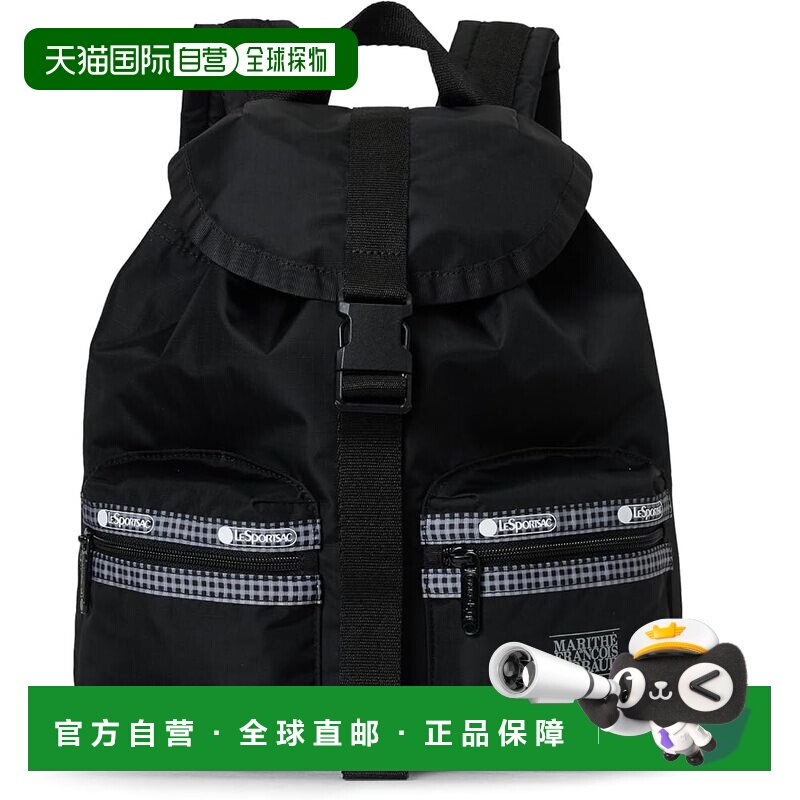 【日本直邮】乐士派×MFG 联名款黑色小型双肩包背包图片