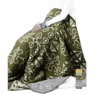 【日本直邮】KLIPPAN皆川明羊毛毯冬季厚盖毯沙发床尾毯130x180