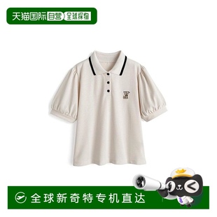 日本直邮日潮 上衣sf1159 GRL泰迪熊刺绣泡泡袖 polo