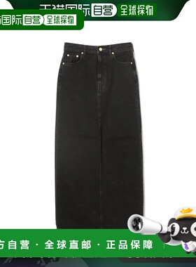 1h可退 日本直邮TU ES MON TRESOR 女士A字高腰黑色牛仔裙 612712