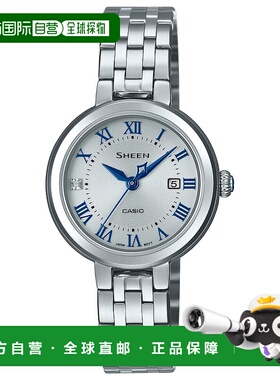 日本直邮卡西欧 SHEEN 女士手表 太阳能蓝宝石 SHS-4530J-7AJF