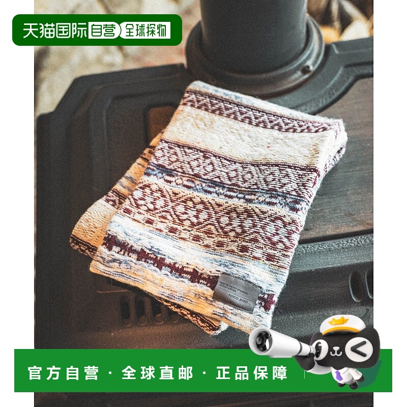 1h可退 日本直邮niko and... 男装 北欧风图案围巾 宽松保暖 5940