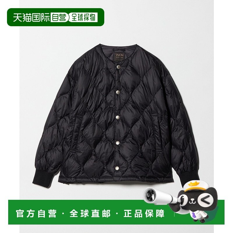 1h可退 日本直邮TAION儿童宽松半拉链羽绒服 收纳袋设计 38255000