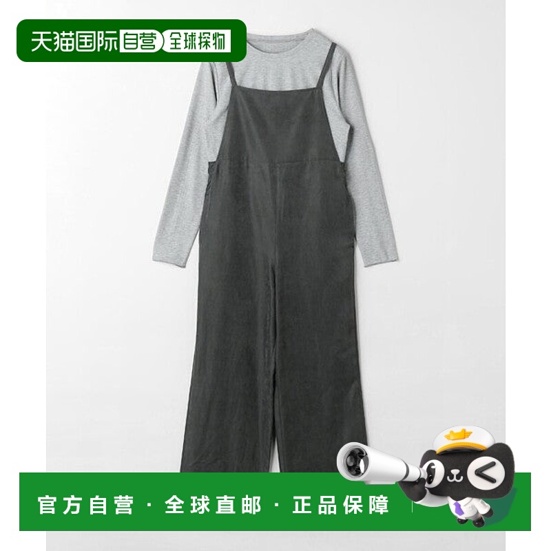 日本直邮UNITED ARROWS 灰色工装连身裙+短袖T恤套装 [98418349]