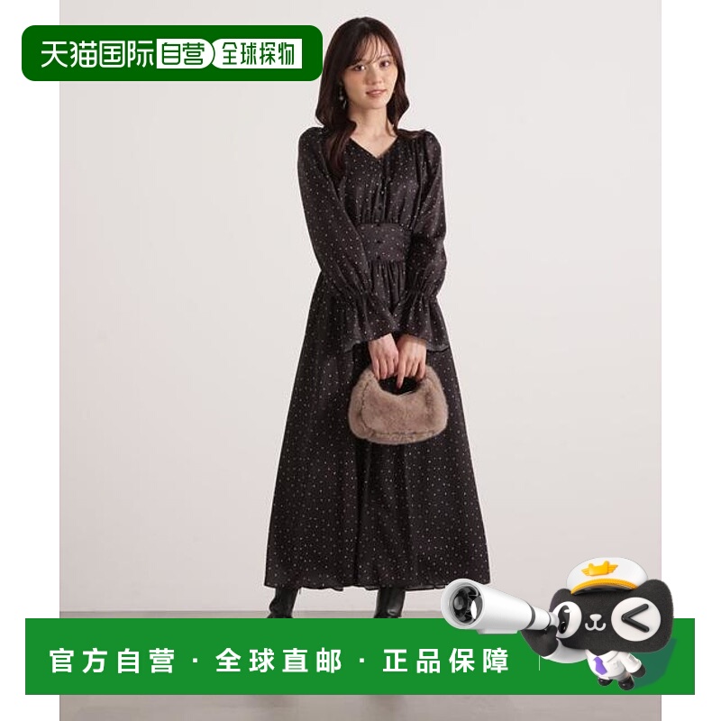 1h可退 日本直邮PROPORTION BODY DRESSING 带褶皱核桃扣连衣裙