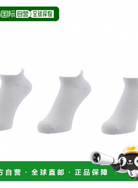 日本直邮TIGORA 女士3双装网球运动短袜 TR-2TA2123AS 白色