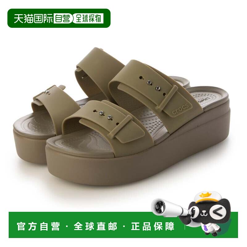 日本直邮 Crocs Brooklyn Sandal LowWdg沙滩凉鞋舒适厚底