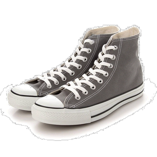 【日本直邮】Converse匡威女士帆布鞋灰色高帮平底经典款舒适百搭