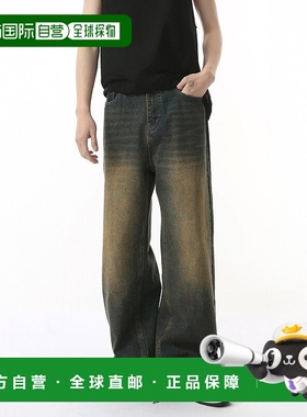 1h可退 日本直邮CORPUS TOKYO 男女同款松紧腰复古直筒牛仔裤 250