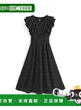 日本直邮日潮 GRL花卉蕾丝荷叶边袖场合连衣裙EY008