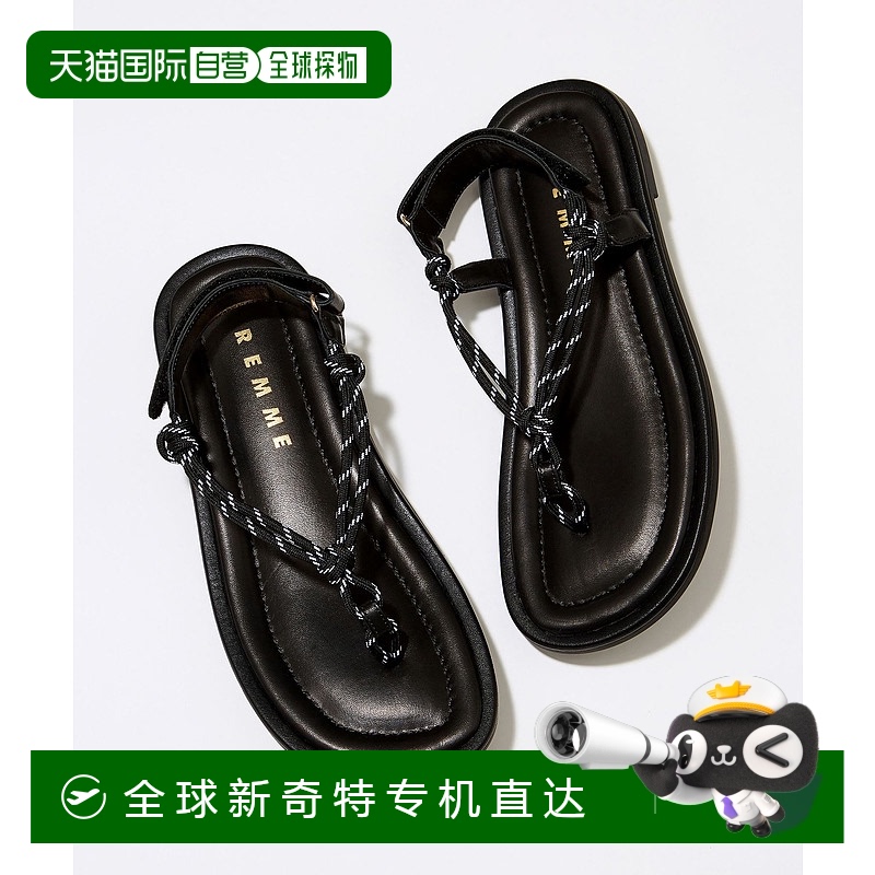 1h可退 日本直邮REMME 女士简约设计羊革平底拖鞋 283764新款
