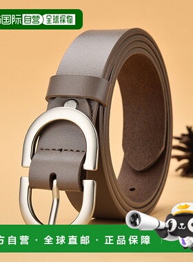 日本直邮florge 复古简约椭圆形扣头皮革腰带 110cm [FL8218EW046