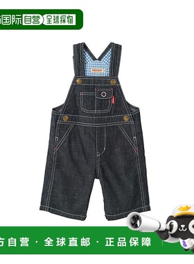 日本直邮日潮 MIKIHOUSE日潮牛仔蓝色内衬工装连体裤11-3302-572