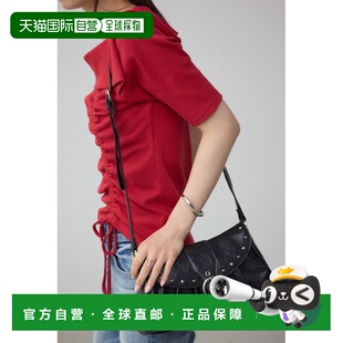 1h可退 日本直邮AZUL BY MOUSSY女士立体感铆钉褶皱手拿包 250ISC