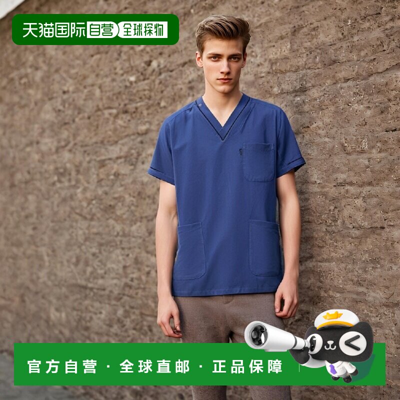 【日本直邮】Mizunoo 医用手术服 男女皆宜高度耐用 深蓝色S MZ00