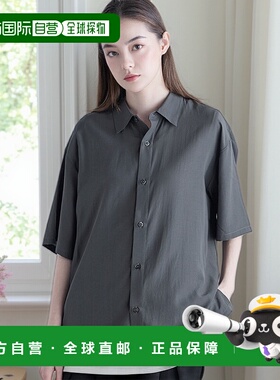 1h可退 日本直邮SOCCE 男女同款丝滑感宽松短袖衬衫 soc250001