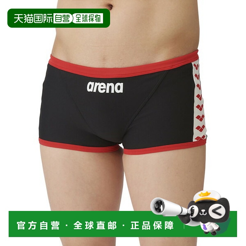 日本直邮ARENA 男士泳衣训练紧身裤短腿游泳泳衣 SAR4107-BKRD 男