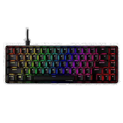 【日本直邮】Hyperx金士顿 小型 RGB机械游戏键盘 HyperX红轴 黑