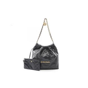 日本直邮中古Chanel香奈儿女包A级95新CHANEL22垃圾袋牛皮单肩包