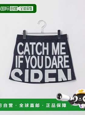 日本直邮Oriens JOURNAL STANDARD 女装 条纹logo迷你裙 宽松A字