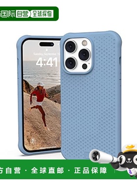 【日本直邮】Urban Armor Gear 苹果14Pro手机壳 DOT蓝色硅胶