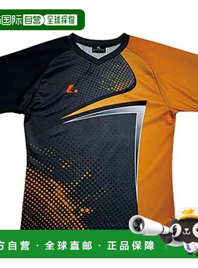 日本直邮LUCENT 衬衫 Uni 比赛衬衫 无领 橙色 短袖 上衣 吸汗 速