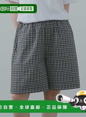 1h可退 日本直邮flaner 男女同款 透气舒适 格纹短裤 FNWUF252001