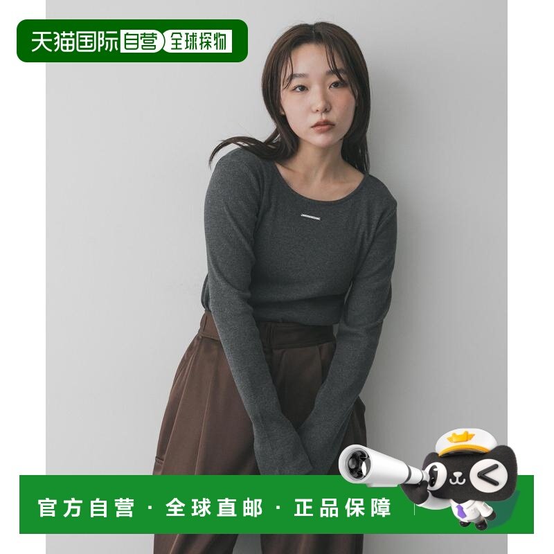 1h可退 日本直邮SENSE OF PLACE 女装 宽松半高领针织上衣 金属牌