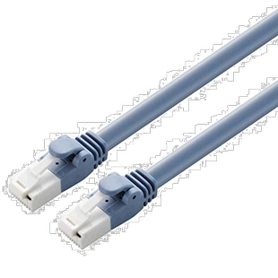 【日本直邮】ELECOM网线CAT6A对应防弯折简易包装90m蓝色