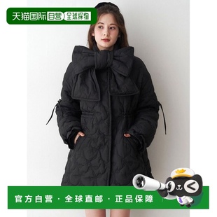 日本直邮CALNAMUR 女装 可拆卸围巾 中填充 花纹绗缝外套  592560