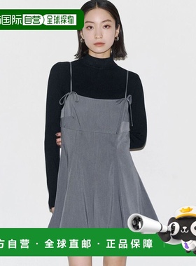 日本直邮EMODA 女装 褶边拼接显瘦迷你连衣裙 042560370901