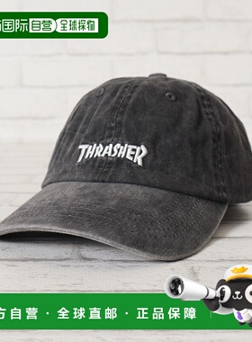 1h可退 日本直邮THRASHER 男女同款 全棉棒球帽 罗纹刺绣logo设计