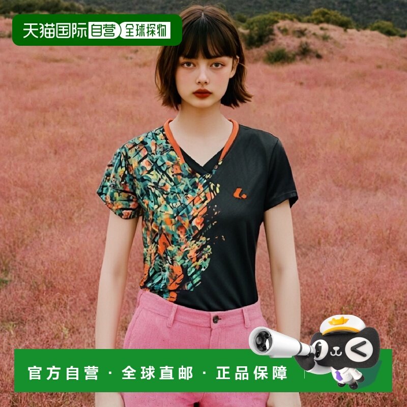 日本直邮朗讯网球羽毛球服女 衬衫 无领 女 XLH-256高档舒适百搭