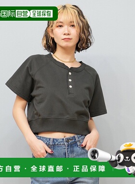 1h可退 日本直邮DISCUS ATHLETIC 女士短款休闲印花T恤 52875607