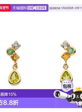 VENDOME AOYAMA 橄榄石耳环耳钉送女友情人GAVA0349 PD水晶宝石