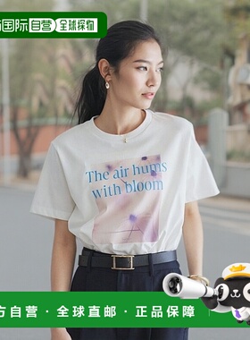 1h可退 日本直邮VIS 女士花卉照片与LOGO印花T恤 2025ABVM15170