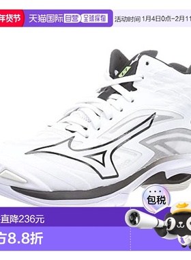【日本直邮】Mizuno美津浓 排球鞋 室内宽轻 白黑 31.0cm2E V1GA2
