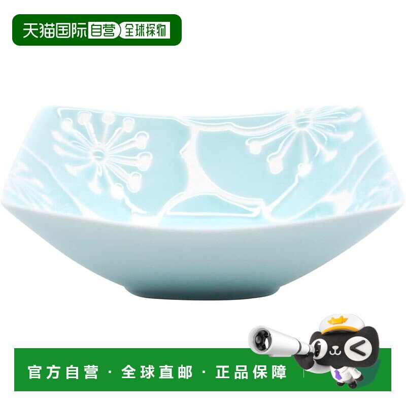 【日本直邮】波佐見焼 佯裝小碗 梅子藍色 18085新款瓷器陶器
