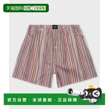 日本直邮Paul Smith 男士签名条纹平角内裤 纯棉舒适透气 时尚潮