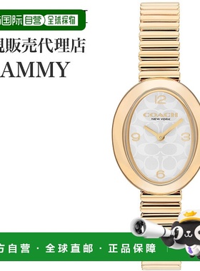 日本直邮Coach Sammy腕表银色白色和金色可选搭配不锈钢表带女士S